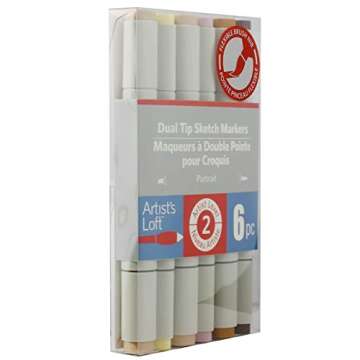 Portrait Sketch Markers by Artist's Loft 6 Piece Set