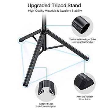 NEXBOOM iPhone Tripod - 66" [Stable & Tall] iPhone Tripod Stand with Remote, Tripod for iPhone Compatible with iPhone 16 15 Pro Max 14 13 Plus,Samsung S22/ Camera/GoPro/Video Recording