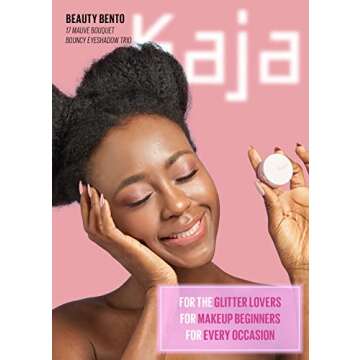 Kaja Eye Bento Collection - Bouncy Eyeshadow Trio | 17 Mauve Bouquet | Mauve Berry Tone | Vegan, Cru...