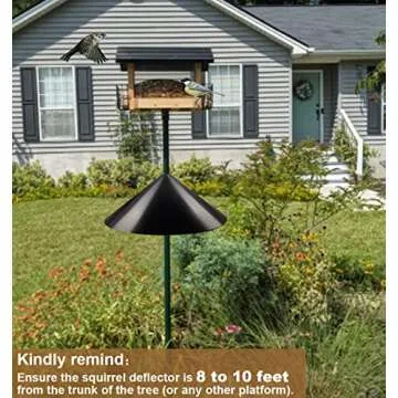 Garbuildman Squirrel Baffle for Bird Feeder Pole, Outside Pole Mount Bird House Guard for Outdoor Shepherd’s Hook, 19 Inch Diameter, 1 Pack