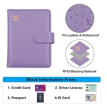 Melsbrinna Stylish Passport Holder Waterproof RFID Blocking