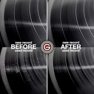 GrooveWasher Vinyl Record Cleaning Kit – Handcrafted Walnut Handle with Scratch-Free Microfiber Pad, Essential LP Care System Includes G2 Cleaning Fluid Spray + Bonus, Erase Fingerprint Oils & Dirt