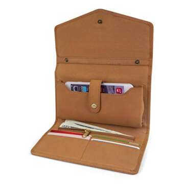 Timberland RFID Leather Wallet Phone Bag with Detachable Crossbody Strap, Wheat (Nubuck)