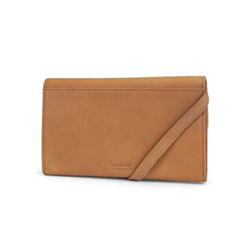 Timberland RFID Leather Wallet Phone Bag with Detachable Crossbody Strap, Wheat (Nubuck)