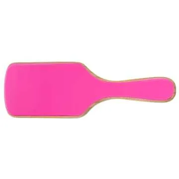 Personalized Hair Brush Custom Engraved Handmade Inlay Colorful Rhinestone Name Pink Brush | Natural Wooden Bamboo Brush Wide-Tooth, Ultra-Soft,Anti Static, Massage Scalp | Suit For All Hair Types