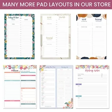 bloom Weekly Organizer Pad - 80 Tear-Off Sheets - 6x9 Rainbow