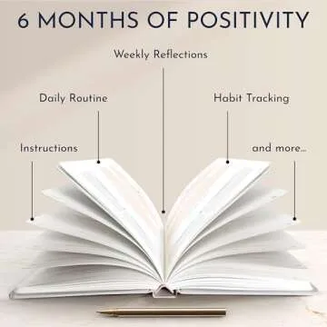 RYVE Daily Gratitude Journal for Women: 6-Month Guided Positivity & Wellness Journal with Prompts - Affirmation, Mindfulness, Self Help & Reflection, Gratitude Journal Notebook, Manifestation Journal