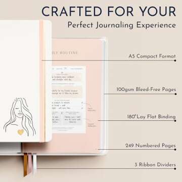 RYVE Daily Gratitude Journal for Women: 6-Month Guided Positivity & Wellness Journal with Prompts - Affirmation, Mindfulness, Self Help & Reflection, Gratitude Journal Notebook, Manifestation Journal