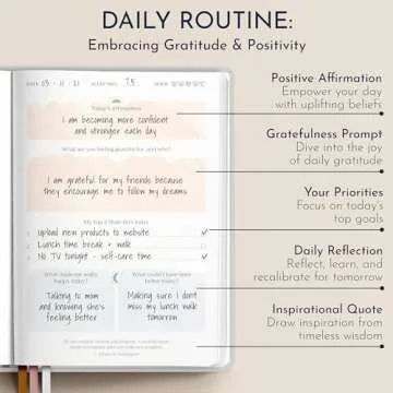 RYVE Daily Gratitude Journal for Women: 6-Month Guided Positivity & Wellness Journal with Prompts - Affirmation, Mindfulness, Self Help & Reflection, Gratitude Journal Notebook, Manifestation Journal