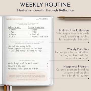 RYVE Daily Gratitude Journal for Women: 6-Month Guided Positivity & Wellness Journal with Prompts - Affirmation, Mindfulness, Self Help & Reflection, Gratitude Journal Notebook, Manifestation Journal