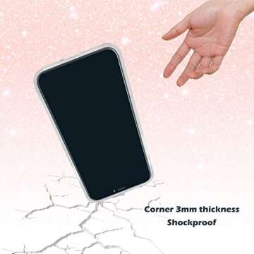 uCOLOR Rose Gold Marble Case Compatible with iPhone 8 Plus 7 Plus (5.5") 6S Plus 6 Plus Soft TPU Dual Layer Protective Cover Compatible for iPhone 7 Plus/8 Plus/6S Plus/6 Plus