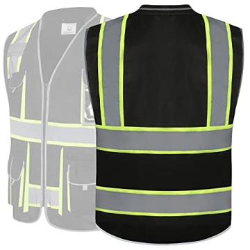 JKSafety Hi-Vis Safety Vest with Cushioned Collar | 10 Pockets