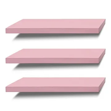 SAUMONIERES Floating Shelves: Elegant Solid Wood Wall Shelf Set of 3 for Home Decor