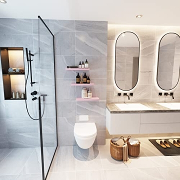 SAUMONIERES Floating Shelves Solid Wood Set of 3 Wall Shelf