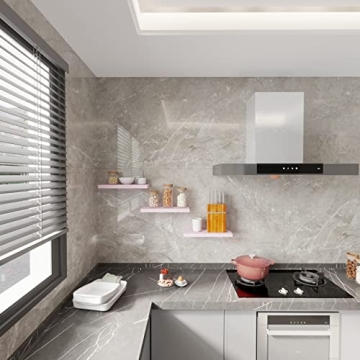 SAUMONIERES Floating Shelves Solid Wood Set of 3 Wall Shelf