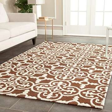 SAFAVIEH Cambridge Collection 8' x 10' Silver/Ivory Handmade Moroccan Area Rug