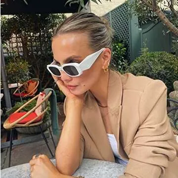 DUPER Retro Rectangle Sunglasses for All Summer Styles