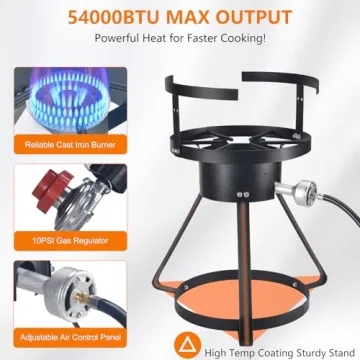 HOPERAN 54K BTU Propane Deep Fryer Kit Dual Turkey Fish Fryer