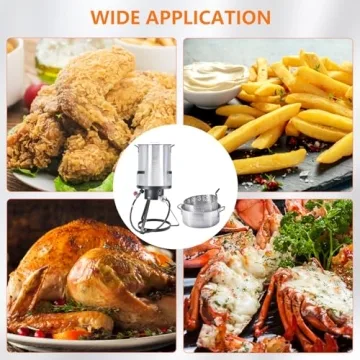 HOPERAN 54K BTU Propane Deep Fryer Kit Dual Turkey Fish Fryer