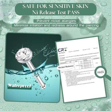 THUNARAZ 60pcs Nose Studs Rings - Hypoallergenic Body Jewelry