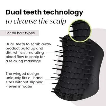 TANGLE TEEZER Scalp & Shampoo Hairbrush, to Exfoliate, Massage, and Cleanse, for All Hair Types, Ony...