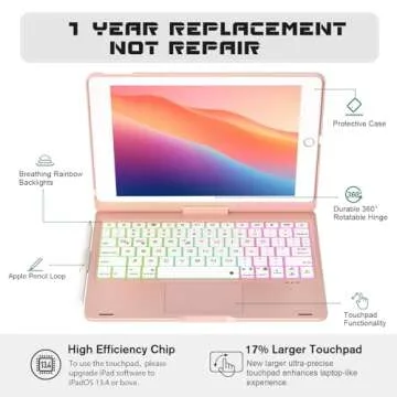 BABG iPad 9th Gen Case with Keyboard - Stylish & Functional