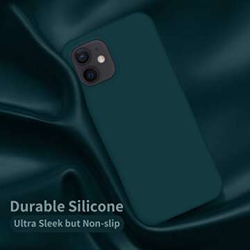 Cordking Designed for iPhone 12 Case, Designed for iPhone 12 Pro Case, Silicone Shockproof Phone Case with [Soft Anti-Scratch Microfiber Lining] 6.1 inch, Teal