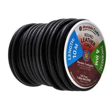 Genuine Black Leather Cord for Jewelry Making - 11 Yds