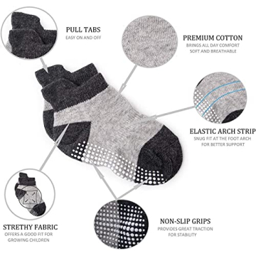 ZAPLES Non-Slip Ankle Socks for Infants, 12 Pack