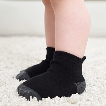 ZAPLES Non-Slip Ankle Socks for Infants, 12 Pack