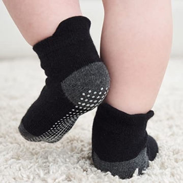 ZAPLES Non-Slip Ankle Socks for Infants, 12 Pack