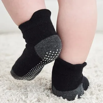ZAPLES Non-Slip Ankle Socks for Infants, 12 Pack