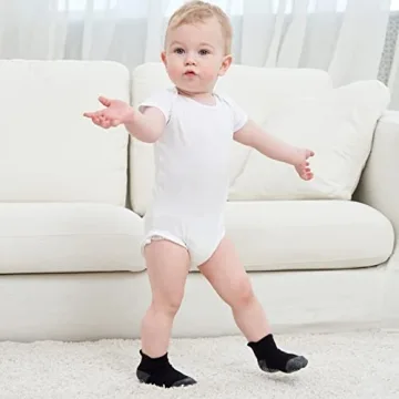 ZAPLES Non-Slip Ankle Socks for Infants, 12 Pack