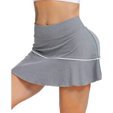 Feazac Women Tennis Split Skirts Inner Shorts High waist Athletic Golf Skirts with Pocket Activewear...