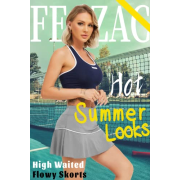 Feazac Women Tennis Skirt with Built-In Shorts and High Waist