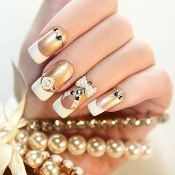 Mudder 10 Pieces 3D Nail Brushes Set Nail Liner Ombre Brush Nail Painting Design Pen Brushes Acrylic Rhinestone Handles Nail Pens