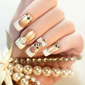 Mudder 10 Pieces 3D Nail Brushes Set Nail Liner Ombre Brush Nail Painting Design Pen Brushes Acrylic Rhinestone Handles Nail Pens