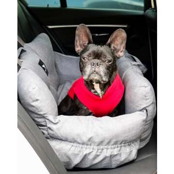 JACKO & CO - Medium Premium Dog Car Seat & Bed for Small and Medium Dogs up to 40lbs / Soft Cloudlik...