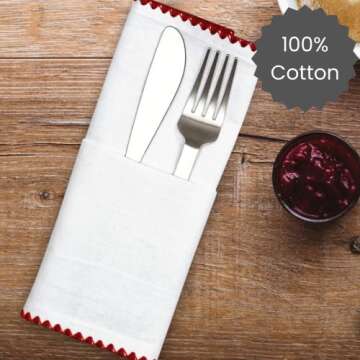 Cotton Clinic Cloth Napkins - Elegant Reusable Dinnerware