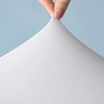 Gowinex 2 Pack 8ft White Spandex Table Skirt Spandex Tablecloth Stretch Fitted Table Cover for 96Lx30Wx30H Inch Rectangular Table