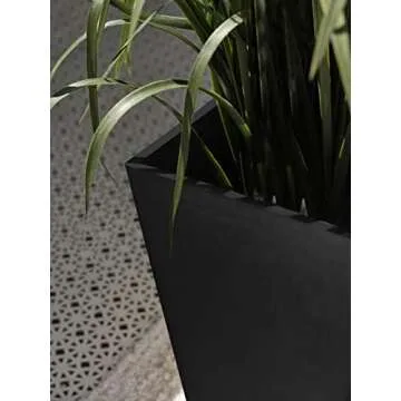 Veradek V-Resin Indoor/Outdoor Taper Planter, 2-Pack (26 inch, Black)