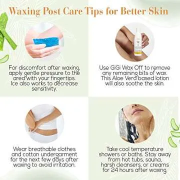 GiGi Wax Off Hair Wax Remover Gel with Aloe Vera - Soothing Skin Care After Waxing 8 oz