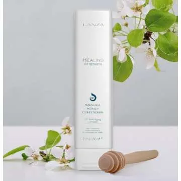 L’ANZA Healing Strength Manuka Honey Conditioner - Strengthens, Protects and Restores Weak, Fragile, and Aged Hair, Rich with Keratin Protein, Healing Oils, and Vitamin C (33.8 Fl Oz)