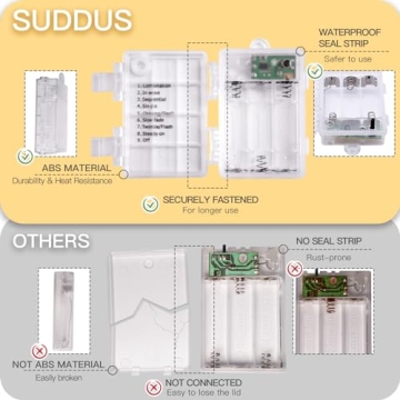 SUDDUS 33ft 100 LED Outdoor String Lights Remote Waterproof