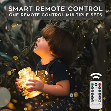 SUDDUS 33ft 100 LED Outdoor String Lights Remote Waterproof