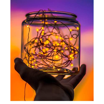 SUDDUS 33ft 100 LED Outdoor String Lights Remote Waterproof