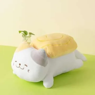 MINISO Sushi Cat Plush Toy | 14'' Cute Cat Soft Plushies Body Pillow | Kitten Plush Throw Pillow Doll