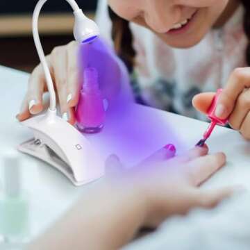 AORAEM LED Nail Lamp Portable Gooseneck Plug in Lamp Gel Light Nail Dryer Gel Polish Light Professio...