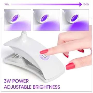 AORAEM LED Nail Lamp Portable Gooseneck Plug in Lamp Gel Light Nail Dryer Gel Polish Light Professional Nail Light for Gel Nail Home DIY