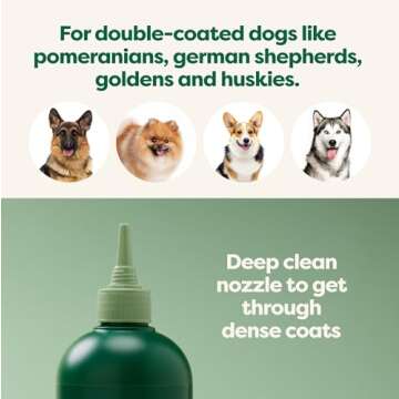 Earth Rated 3-in-1 Dog Shampoo, Conditioner and Deodorizer, for Double-Coated Dogs and Puppies to Tackle Tangles and Shedding, Refreshing White Tea and Basil Scent, 16 oz